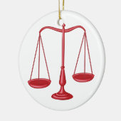 Skalen von Gerechtigkeit Keramik Ornament (Links)