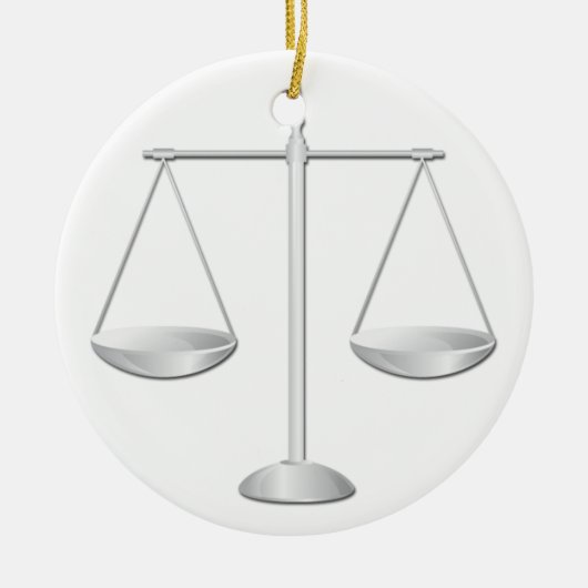 Skalen von Gerechtigkeit Keramikornament (Vorne)