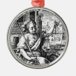 Skalen von Gerechtigkeit Ornament Aus Metall