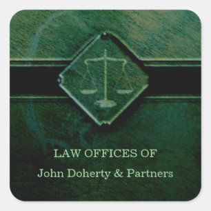 Skalen von Gerechtigkeit - quadratischer Aufkleber