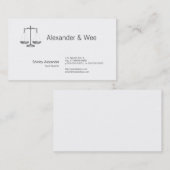 Skalen von Gerechtigkeit Visitenkarte (Vorne/Hinten)