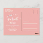 Skalenbild Minimalist Single Script Peach Postkarte (Rückseite)