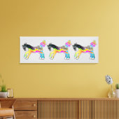 SKALIERBARE BREITE FORMAT Pop Art PONIES Leinwanddruck (Insitu (Wohnzimmer))