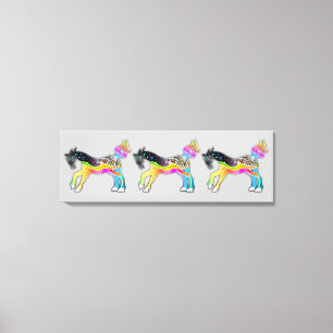 SKALIERBARE BREITE FORMAT Pop Art PONIES Leinwanddruck