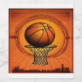 Skalierbare Hoops - Basketball Vector Graphics Weinetikett (Einzelnes Label)