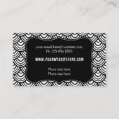 Skalierbare Muster Schwarz und Weiß Visitenkarte (Rückseite)