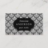 Skalierbare Muster Schwarz und Weiß Visitenkarte (Vorderseite)