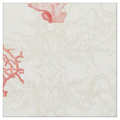 Skalierbare Repeat Beach Red Coral Damask Holz Stoff (Nahaufnahme)
