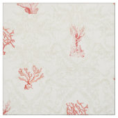 Skalierbare Repeat Beach Red Coral Damask Holz Stoff (Muster)