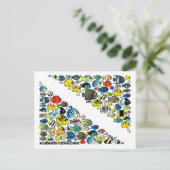 Skalierbare Taucherabwärtsflagge Postkarte (Stehend Vorderseite)