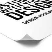 Skalierbares 8 x 10"-Blank-Ereignisanzeige-Zeichen Poster (Ecke)