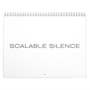 Skalierbares Schweigen Jahres-Schreibtischkalender Kalender
