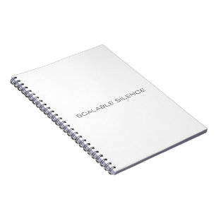 Skalierbares Schweigen Minimalistisches Hardcover- Notizblock