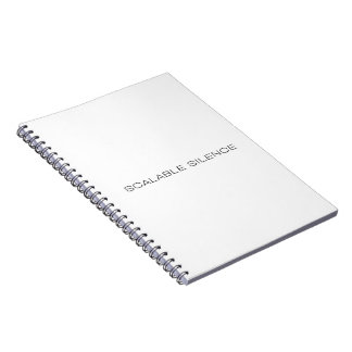 Skalierbares Schweigen Minimalistisches Hardcover- Notizblock