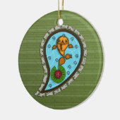 Skaliert das Goldfisch-Ornament Keramikornament (Links)