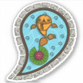 Skaliert den Goldfish Contour-Aufkleber Aufkleber (Vorderseite)