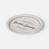 Skalierte Brautparty Pappteller (Schrägansicht)