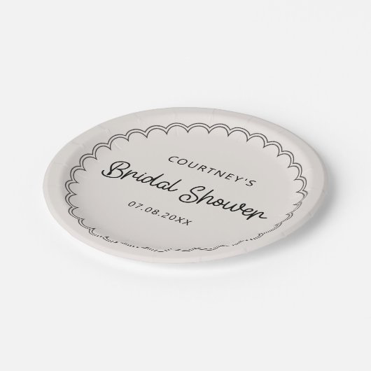 Skalierte Brautparty Pappteller (Schrägansicht)