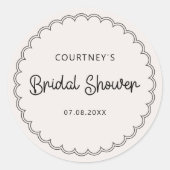 Skalierte Brautparty Runder Aufkleber (Vorderseite)