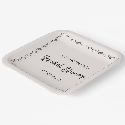 Skalierte Brautparty-Teller für die Ränder Pappteller (Gewinkelt)