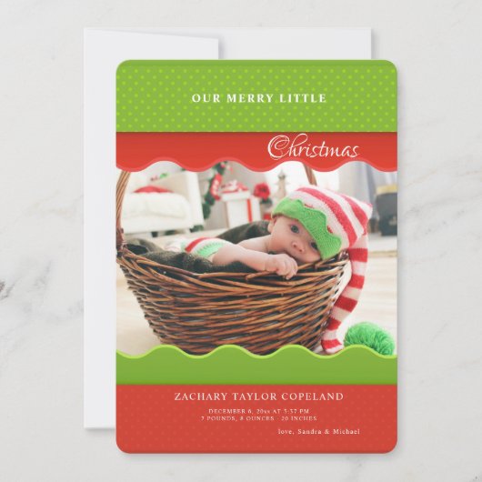 Skalierte Edges Foto Holiday Card Feiertagskarte (Vorderseite)