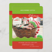 Skalierte Edges Foto Holiday Card Feiertagskarte (Vorne/Hinten)