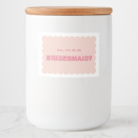 Skalierte Kante Fett Text Bridesmaid Candle Label