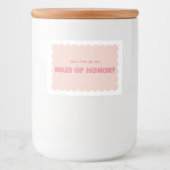 Skalierte Kante Fett Text Bridesmaid Candle Label Lebensmitteletikett (Vorderseite)