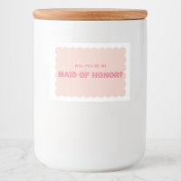 Skalierte Kante Fett Text Bridesmaid Candle Label