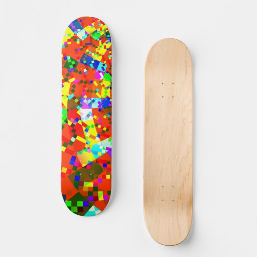 Skalierte Pixel Skateboard (Vorderseite)