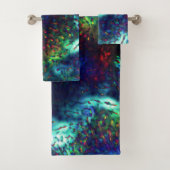 Skalierung auf dunkelblau bis farbig badhandtuch set (Insitu)