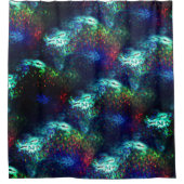 Skalierung auf dunkelblau bis farbig duschvorhang (Vorderseite)