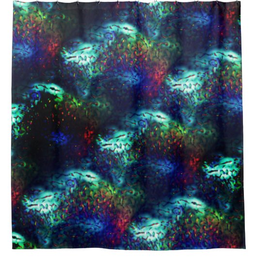 Skalierung auf dunkelblau bis farbig duschvorhang (Vorderseite)
