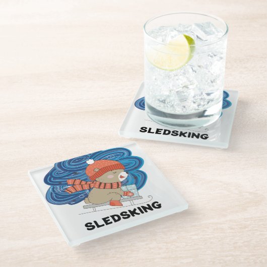 Skalierung personalisierbar glasuntersetzer (Schrägansicht)