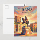 Skanderbeg-Platz Albanien Postkarte (Vorne/Hinten)