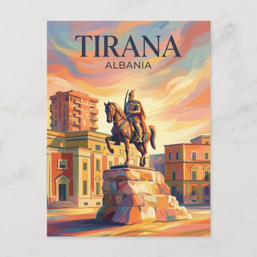 Skanderbeg-Platz Albanien Postkarte (Vorderseite)
