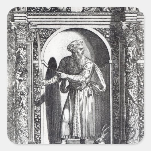 Skanderbeg Quadratischer Aufkleber (Vorderseite)