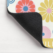 Skandi Boho Folk Blumenmuster personalisiert Mousepad (Ecke)