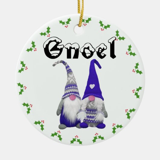 Skandi Gnomes "Hrold & Hilga" Keramik Ornament (Vorne)