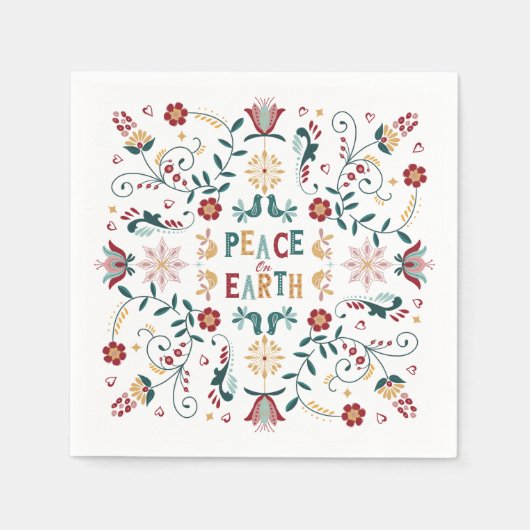 Skandi Inspiriert Holiday Napkins Serviette (Vorderseite)