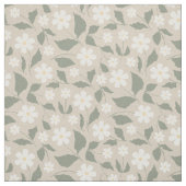 Skandi-Moderne Daisy-Blumenmuster in weichem Beige Stoff (Muster)