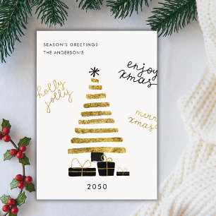 Skandi Nordische Minimale Weihnachtsgrüße Weihnach Feiertagskarte
