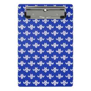 SKANDIA BLAU GESTRICKT Mini-Clipboard Mini Klemmbrett
