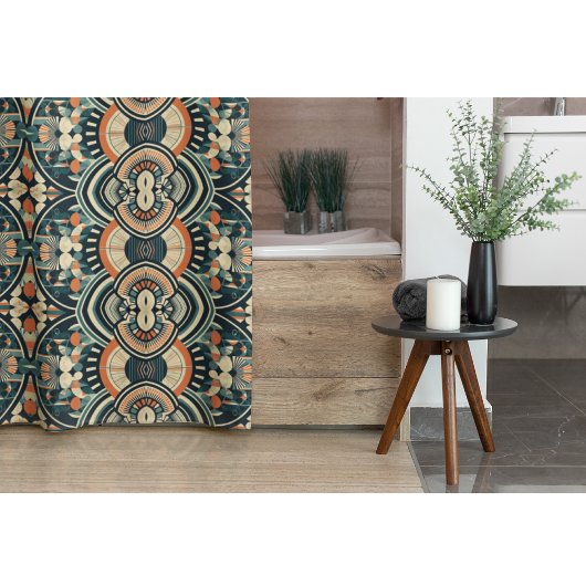 Skandinavien Art Déco Duschvorhang