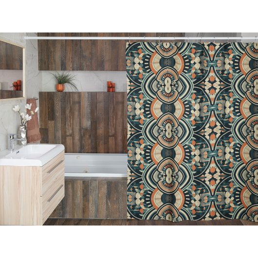 Skandinavien Art Déco Duschvorhang