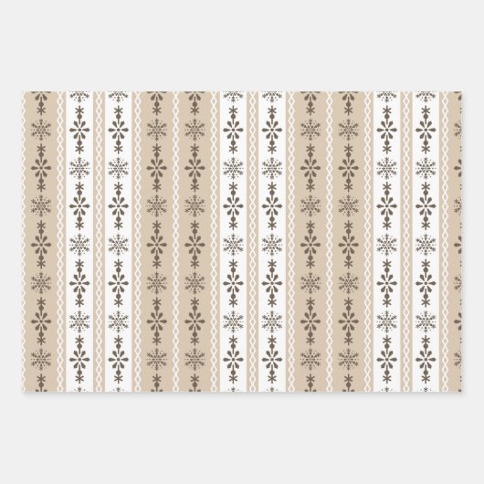 Skandinavien Brown und Weiß Geschenkpapier Set (Vorderseite 2)