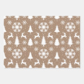 Skandinavien Brown und Weiß Geschenkpapier Set (Vorderseite)