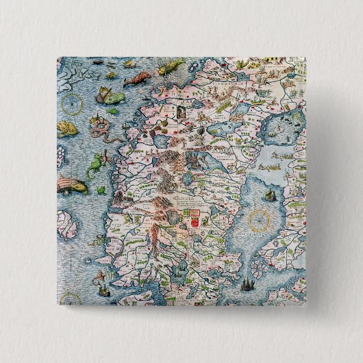 Skandinavien, Detail vom Carta Jachthafen Button (Vorderseite)