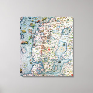 Skandinavien, Detail vom Carta Jachthafen Leinwanddruck