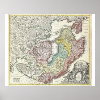 Skandinavien Finnland Dänemark Karte Poster